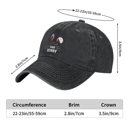Bad Bunny Scary Rabbit Streetwear Baseball Cap