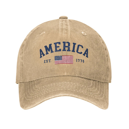 American Flag USA 4th Of July Baseball Cap