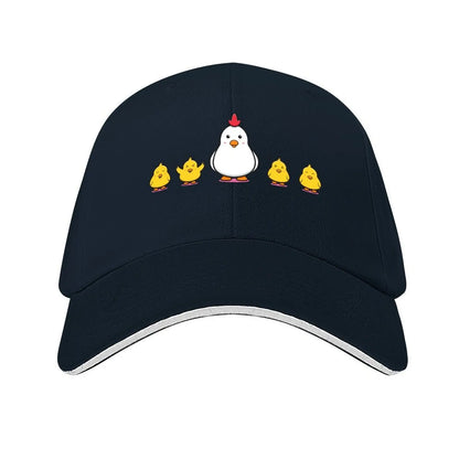 Hen and Chicks Printed Baseball Hat