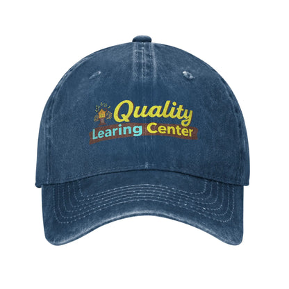 Quality Learning Center Distressed Denim Retro Baseball Cap