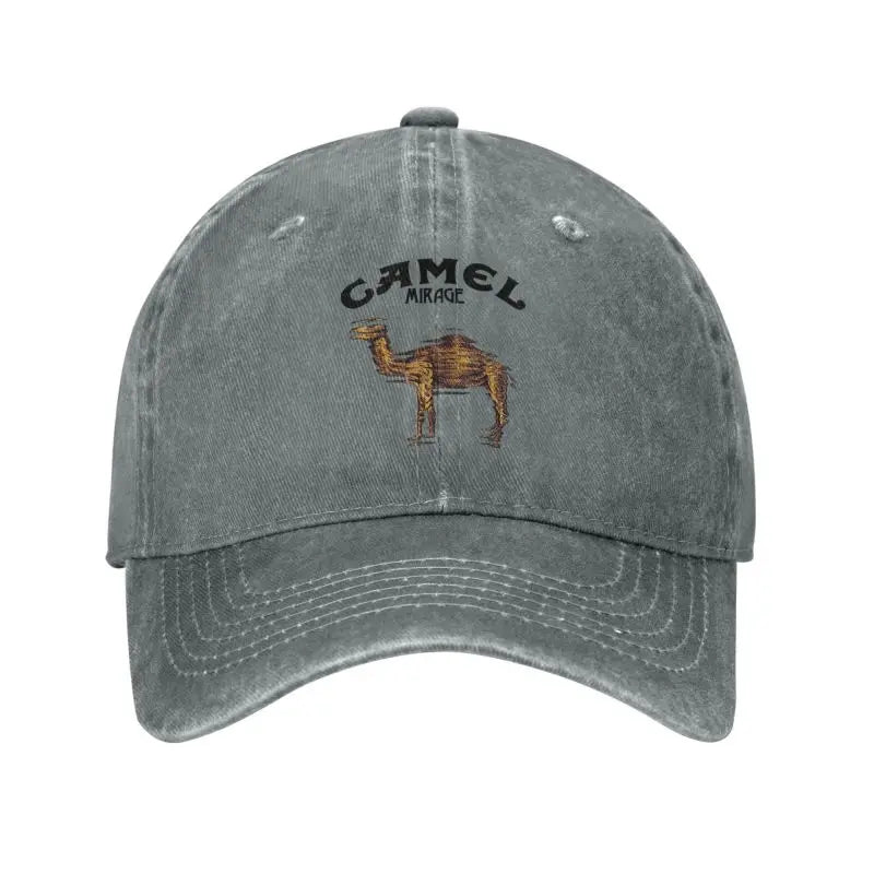 Camel Mirage Distressed Washed Baseball Cap