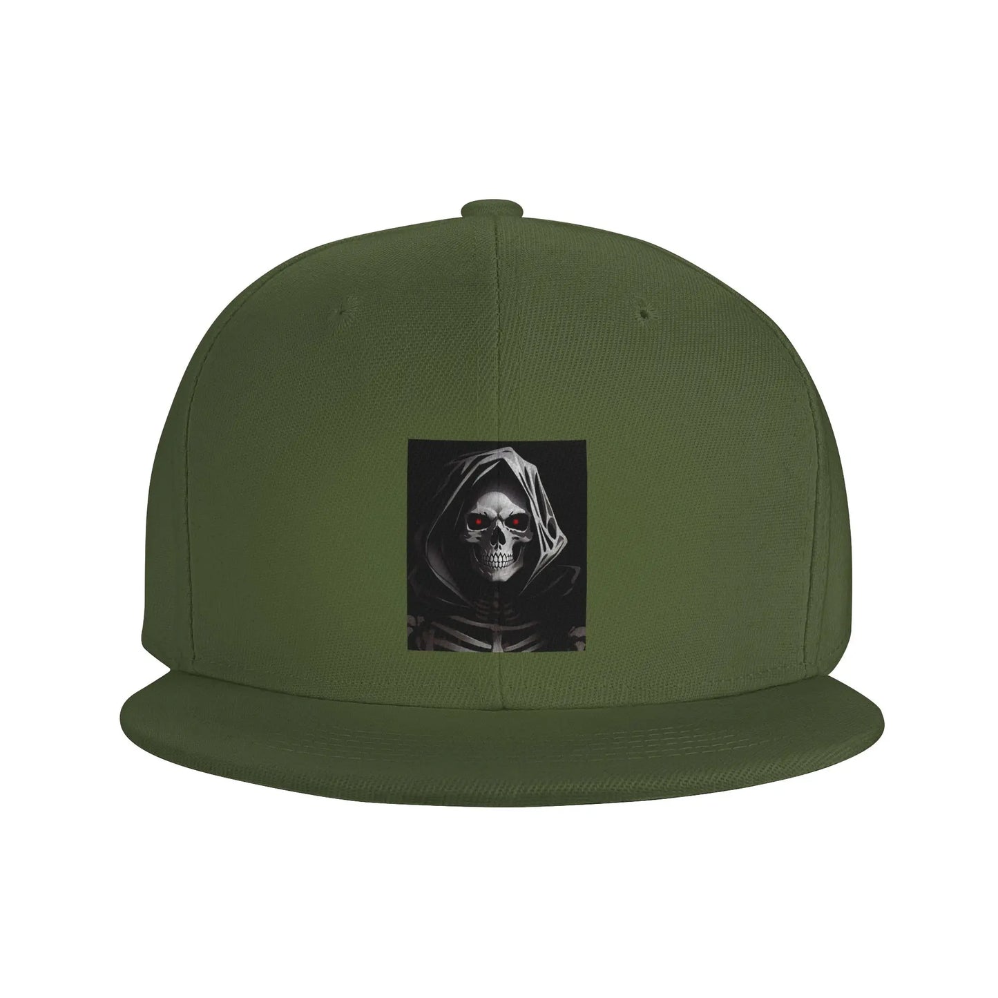 Creepy Halloween Skeleton Skull Graphic Snapback Cap