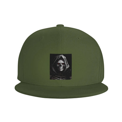 Creepy Halloween Skeleton Skull Graphic Snapback Cap