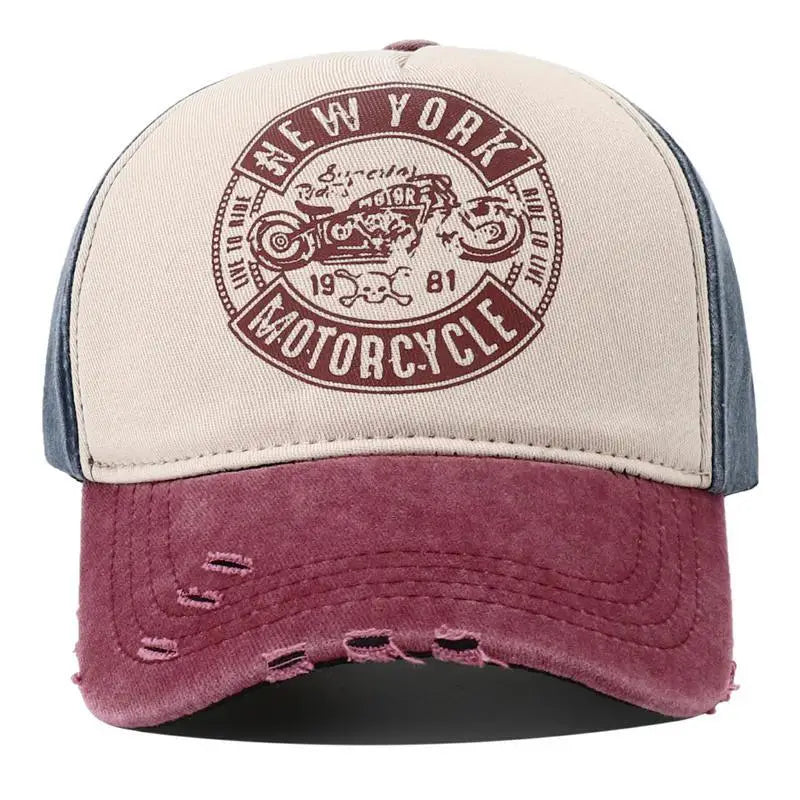 Retro Motorcycle New York Baseball Cap