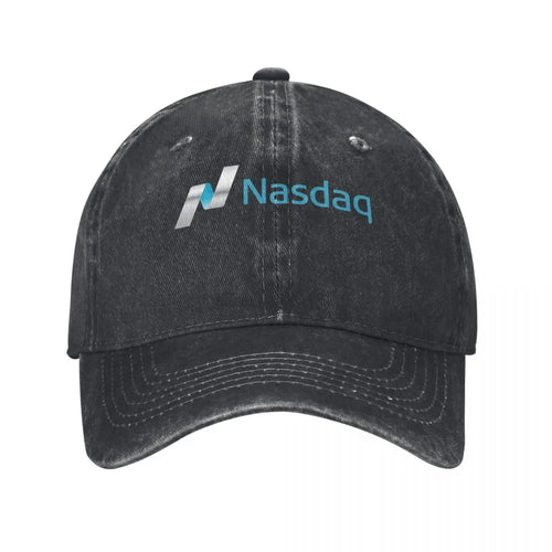 Nasdaq Logo Knitted Denim Trucker Baseball Cap