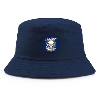 Astronaut Skull Emblem Printed Black Bucket Hat