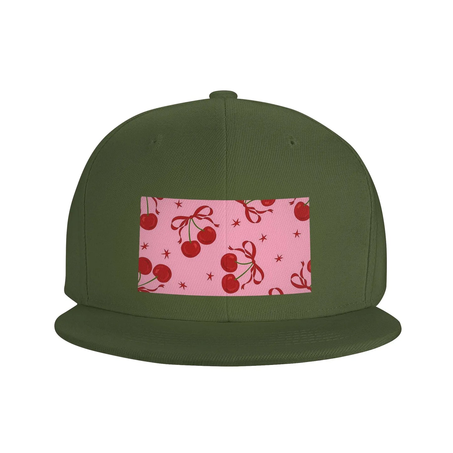 Cherry Pattern Casual Snapback Cap