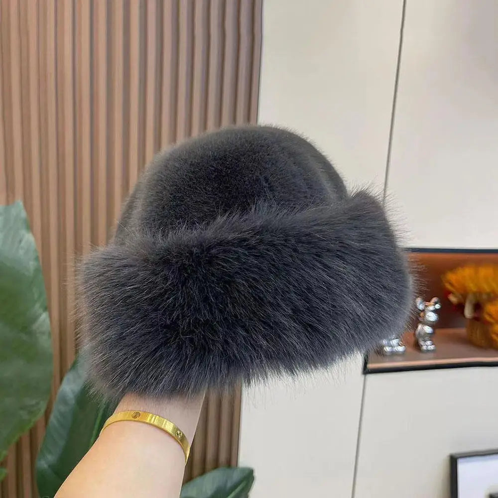 Fluffy Fur Winter Bucket Hat