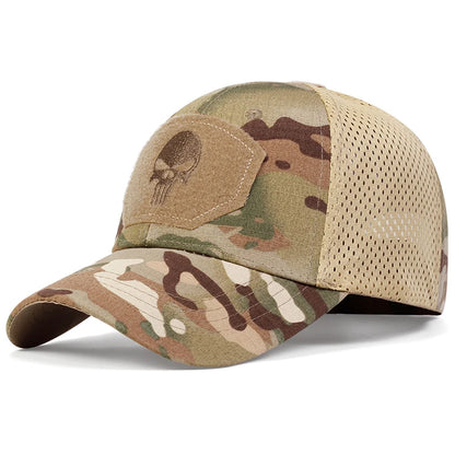 Unisex Skull Embroidery Baseball Net Caps