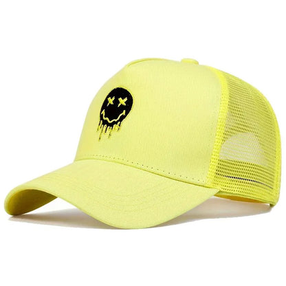 Unisex XX Smiling Face Print Baseball Net Caps Spring