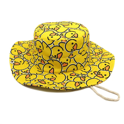 Cute Yellow Duck Cartoon Bucket Hat