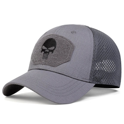 Unisex Skull Embroidery Baseball Net Caps