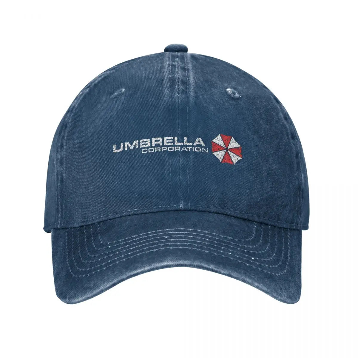 Umbrella Corp Distressed Denim Baseball Cap