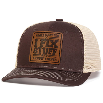 Unisex IFIXSTUFF Leather Label Baseball Net Caps