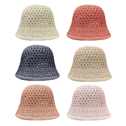 Korean Straw Handwoven Summer Bucket Hat
