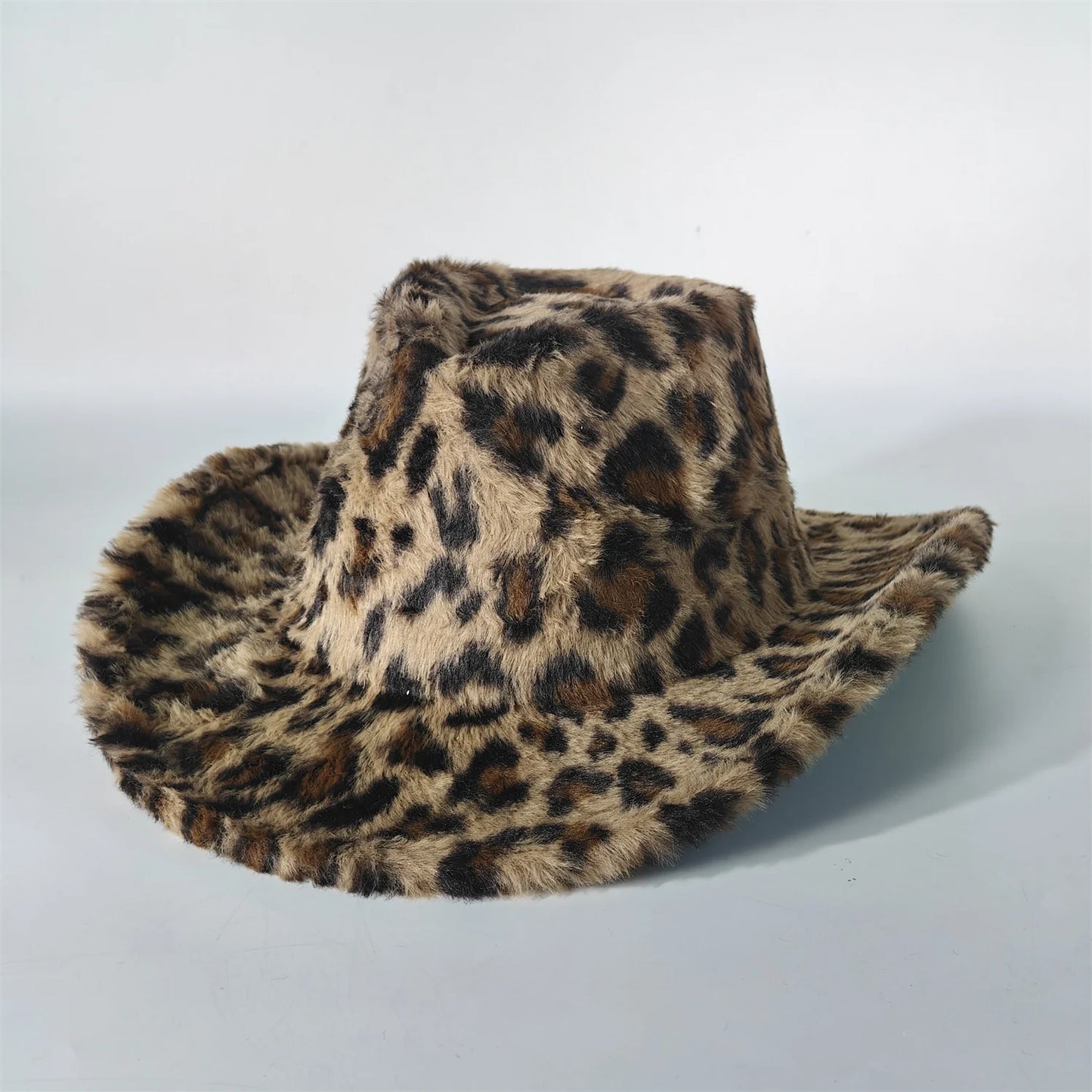 Winter Rabbit Fur Western Cowboy Fedora Hat