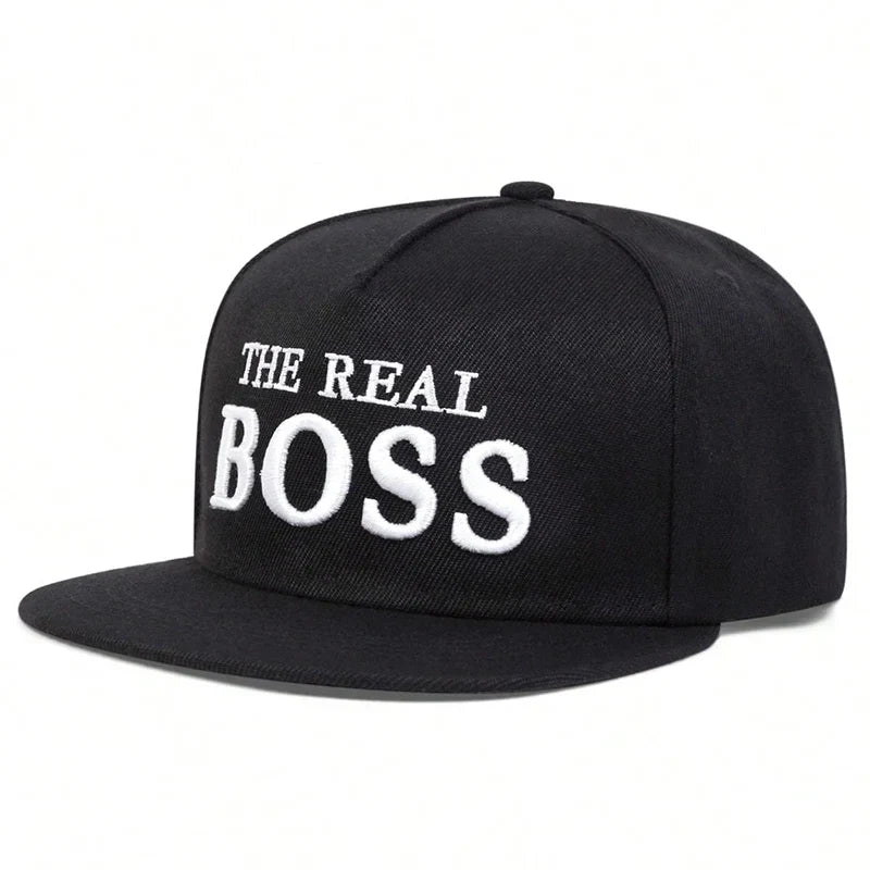 Unisex THE REAL BOSS Embroidery Hip-hop Hats