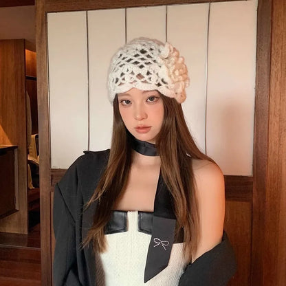 Bohemian 3D Floral Crochet Bucket Hat