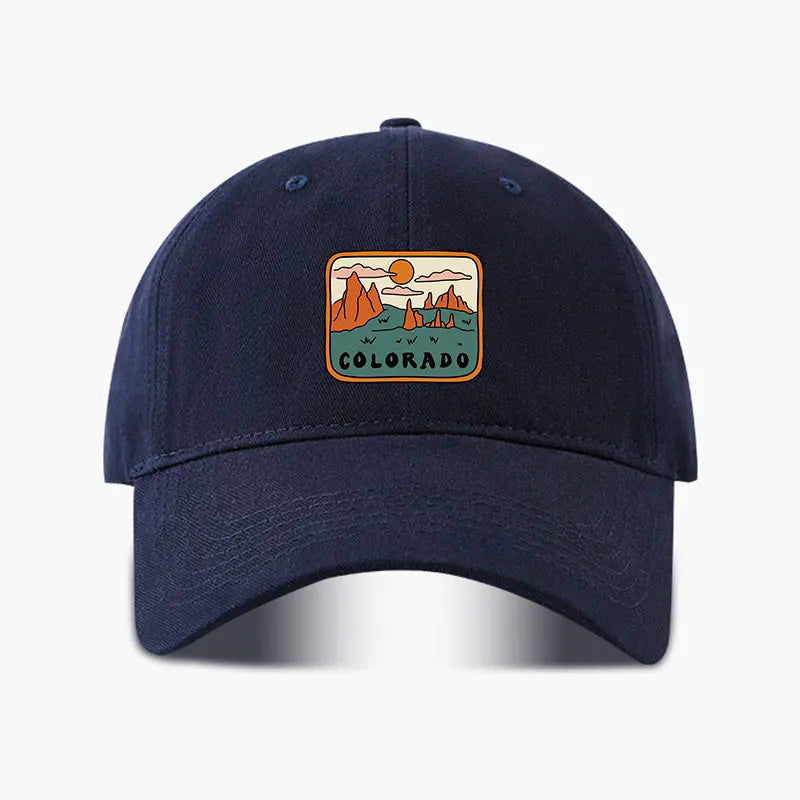 Colorado Mountain Print Adjustable Outdoor Baseball Cap