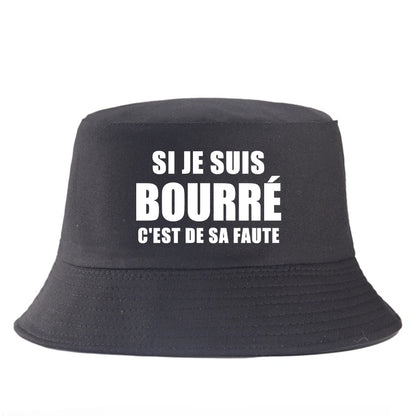Si Je Suis Bourré Reversible Bucket Hat