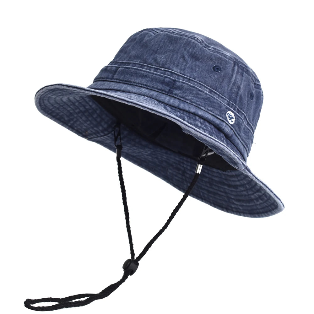Washed Cotton Outdoor Sun Bucket Hat