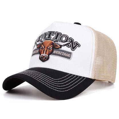 Station Bullhead Mesh Hip Hop Baseball Cap