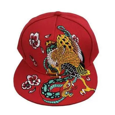 5 Panel 3D Animal Embroidery Snapback Cap
