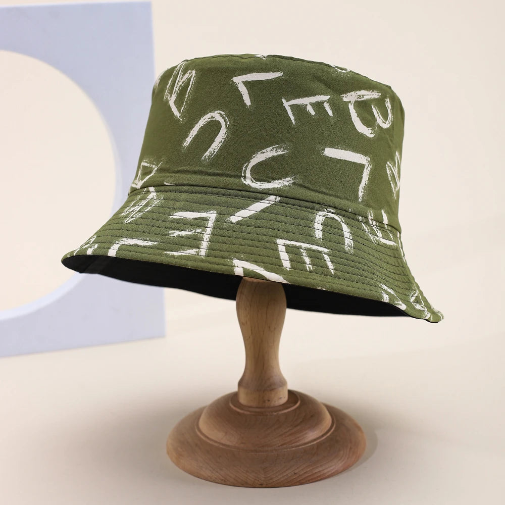 Letter Print Fashion Bucket Hat