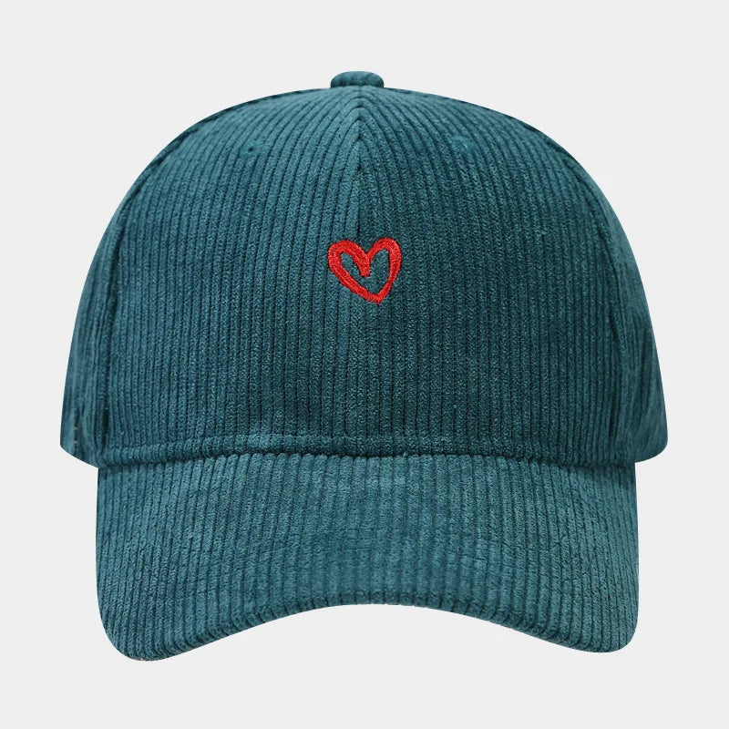 Little Love Corduroy Embroidered Baseball Cap