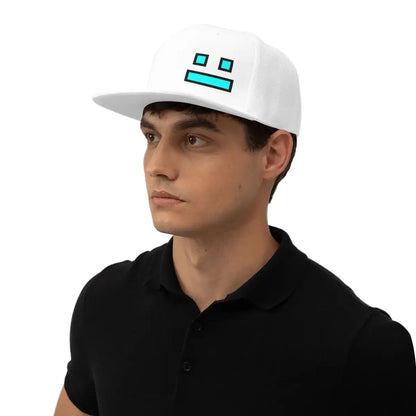 Geometry Dash Gaming Streetwear Adjustable Snapback Cap