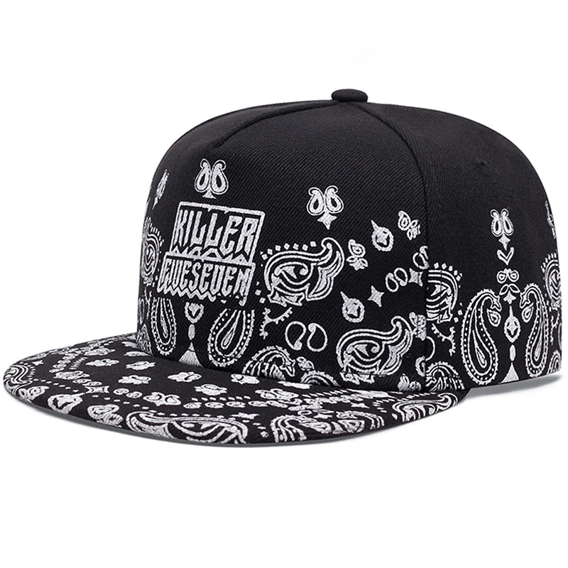 West Coast Cashew Flower Flat Edge Baseball Cap