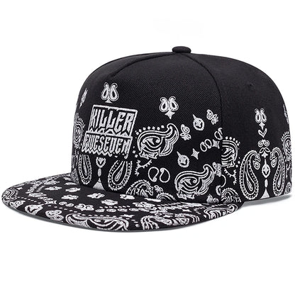 West Coast Cashew Flower Flat Edge Baseball Cap