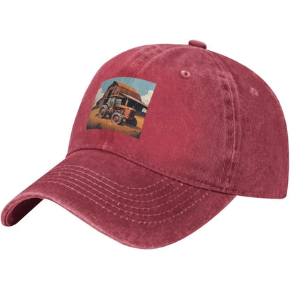 Old Tractor Barn Farm Vintage Baseball Cap