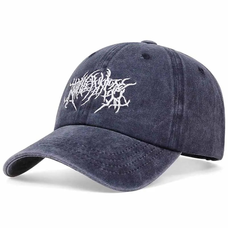 Vintage Washed Punk Embroidered Dad Hat