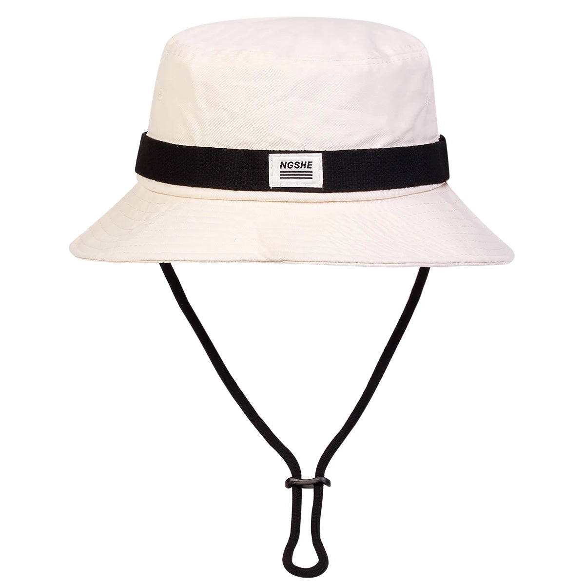 NGSHE Embroidered Drawstring Bucket Hat