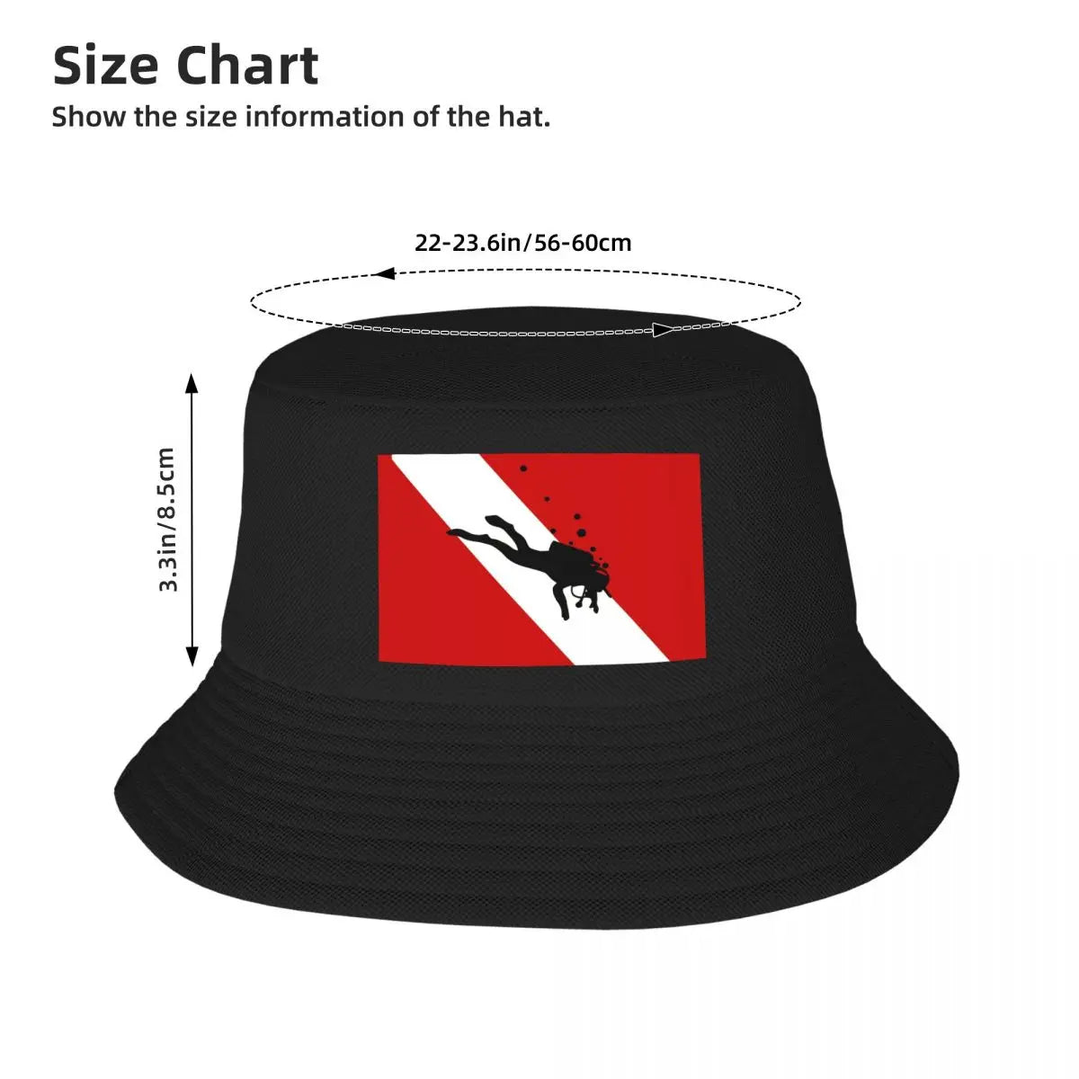 Scuba Dive Flag Bubble Outdoor Bucket Hat