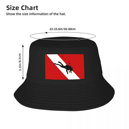 Scuba Dive Flag Bubble Outdoor Bucket Hat