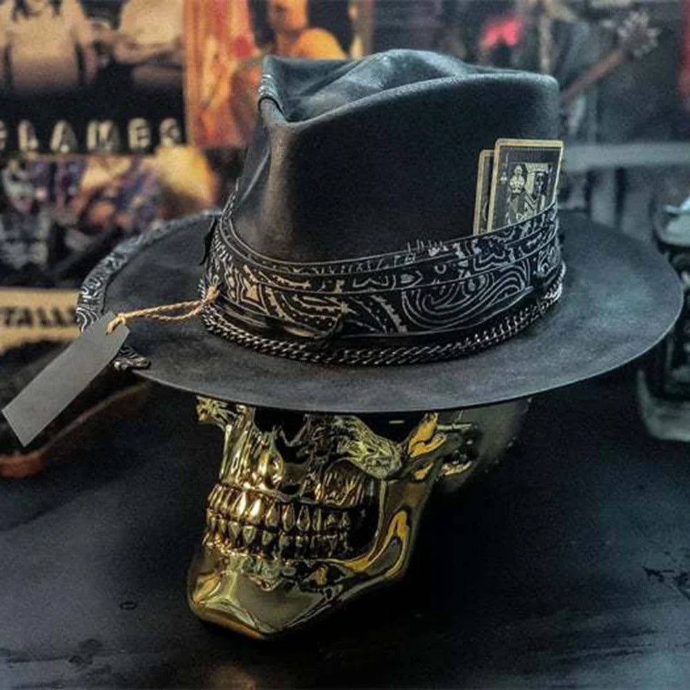 Gothic Skull Style Cowboy Bucket Hat