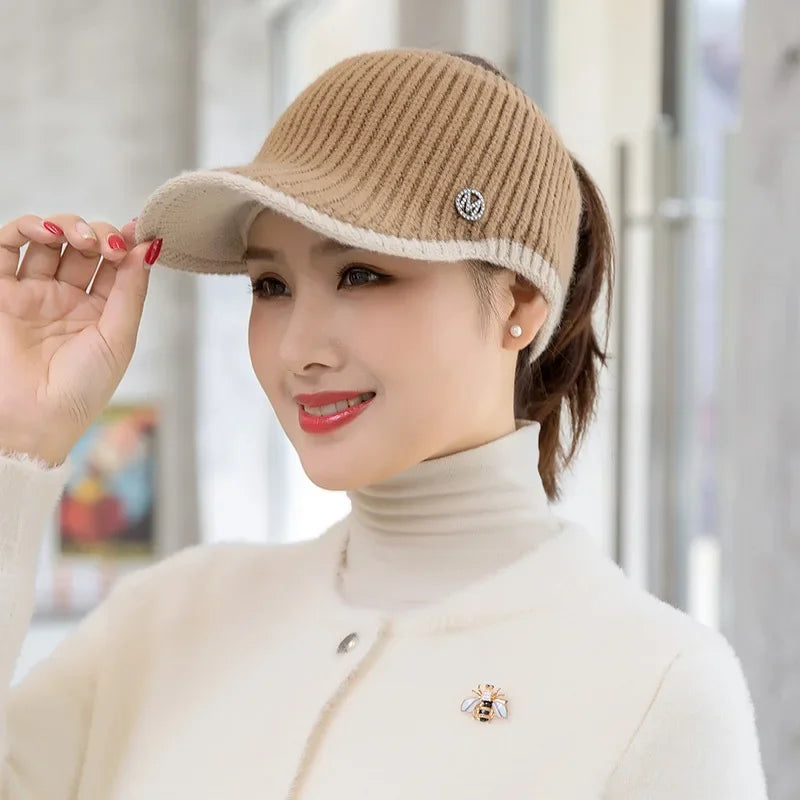 Knitted Empty Top Breathable Baseball Cap