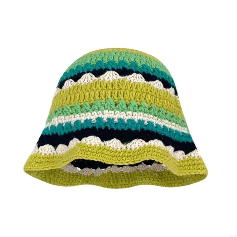 Crochet Wide Brim Anti UV Bucket Hat