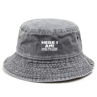 Vintage Cotton Sarcastic Humor Design Bucket Hat
