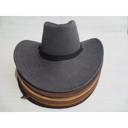 Faux Leather Western Cowboy Hat