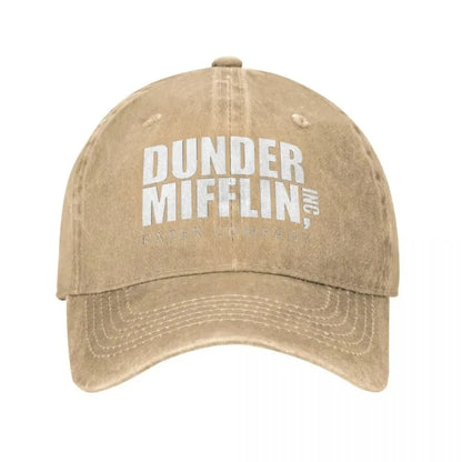 Classic Dunder Mifflin Distressed Denim Snapback Cap