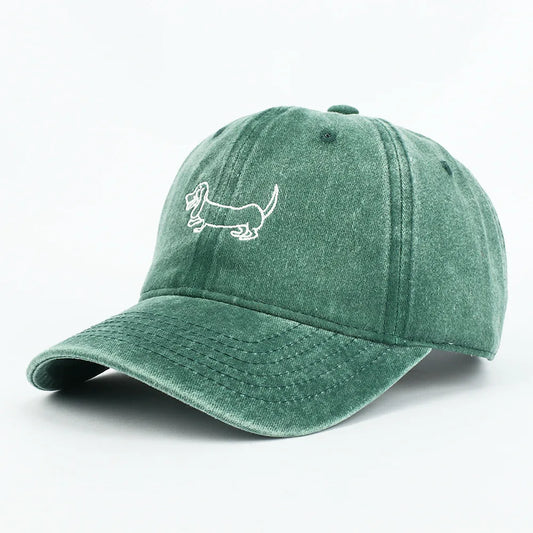 Unisex Dog Patterned Embroidered Baseball Cap