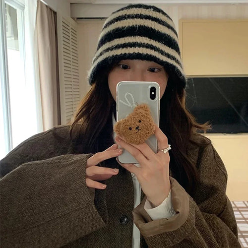 Knitted Warm Winter Unisex Fisherman Bucket Hat