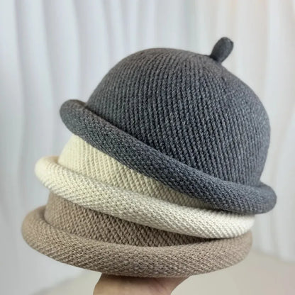 Japanese Knitted Melon Skin Bucket Hat