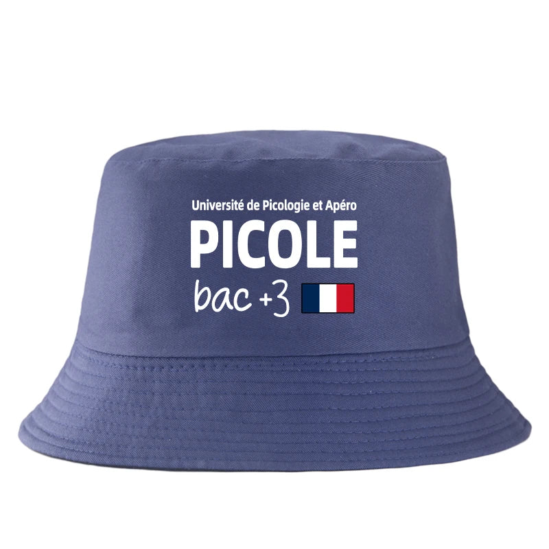 French Humor Picole Bac+3 Reversible Bucket Hat