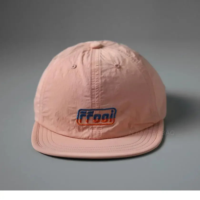 Retro Embroidered Flat Brim Trucker Hat