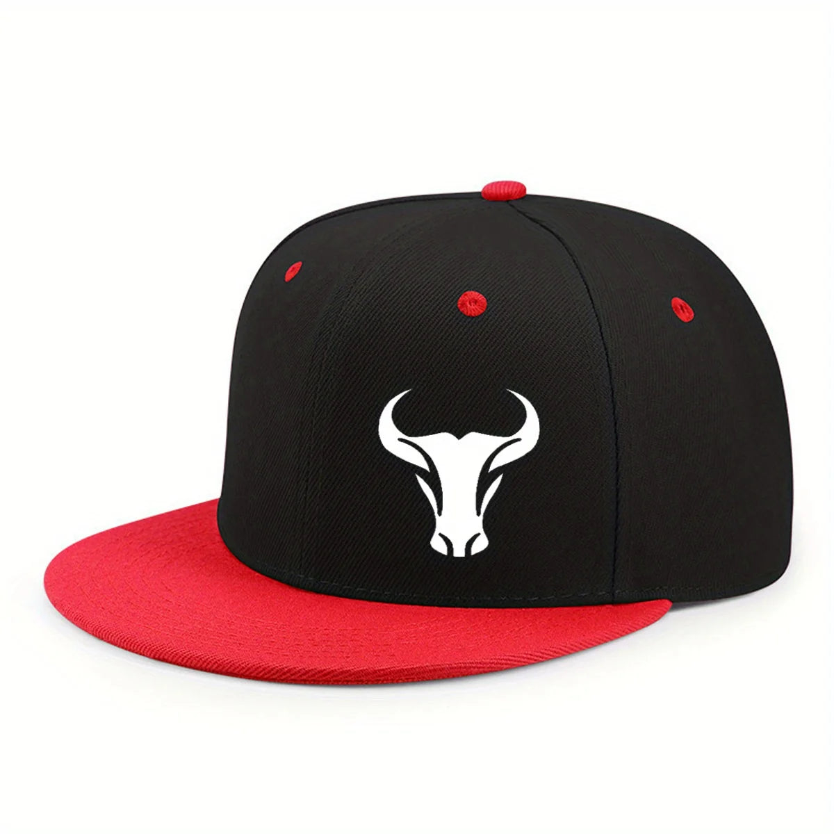 Bull Pattern Adjustable All Season Snapback Cap