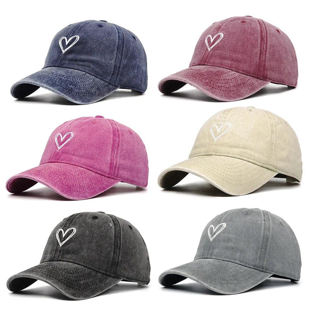 Print Minimalist Retro Washed Baseball Cap